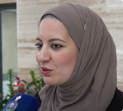 لقاء الدكتورة اوفا هشام خلال انعقاد المؤتمر الثامن لزيارة الأربعين