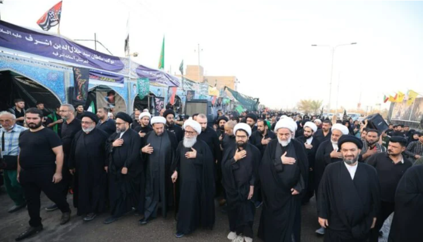 Grand Ayatollah Sheikh Bashir al-Najafi participates in Holy Arbaeen Pilgrimage